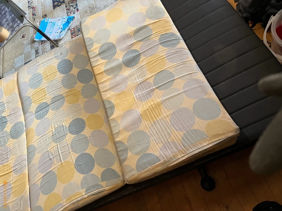 PCモニタ、マットレス付きシングルベッド、本棚、タンス等の回収